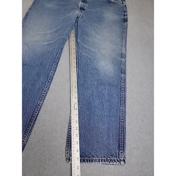 Vintage Roebuck Jeans Mens 44x30 (41x27) Blue High Rise Whiskered Cotton USA - Picture 2 of 13